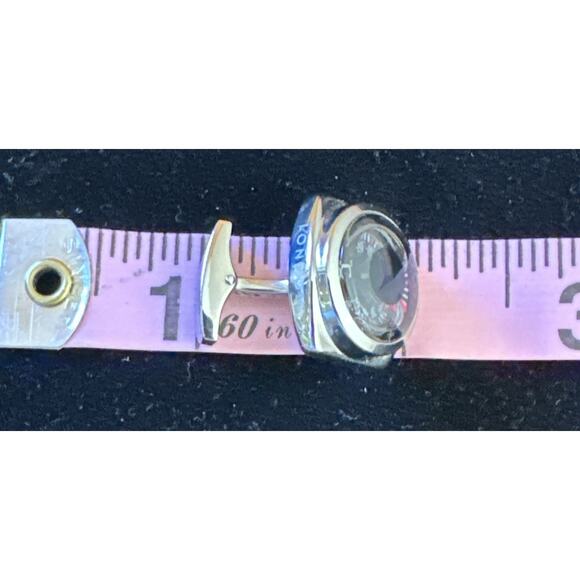 Tateossian London Silver Tone Compass Thermometer Cuff Links Gift Nautical Dad - Picture 8 of 8